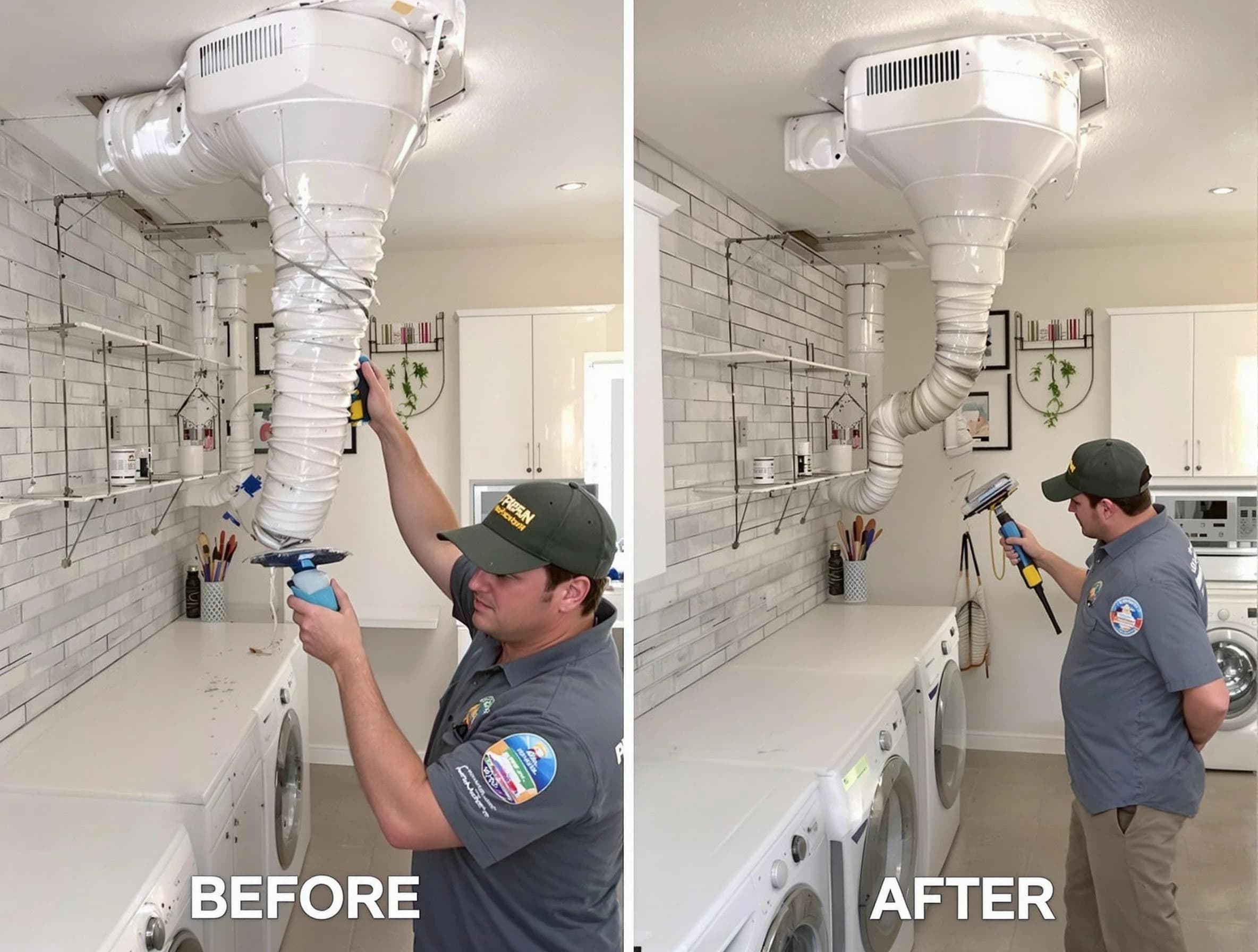 Professional dryer exhaust vent cleaning by Cumberland Dryer Vent Cleaning in Cumberland